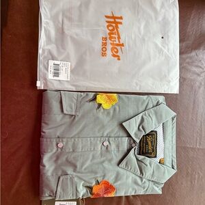 Howler Bros Gray Shirt with Floral Embroidery